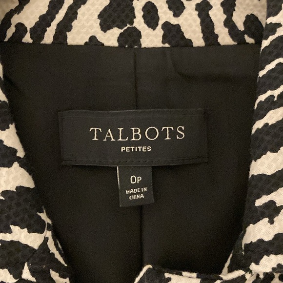 TALBOTS PETITES Animal Print Textured Jacket - Picture 4 of 9